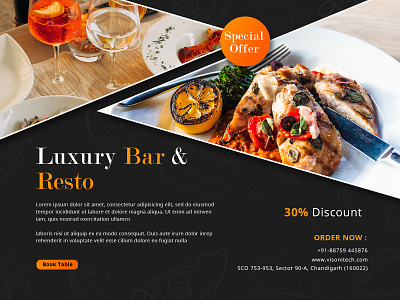 Bar & Resto Banner Design