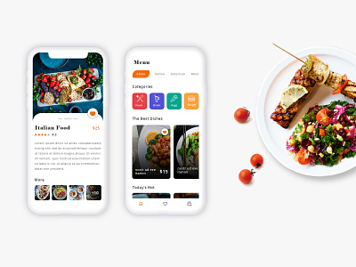 Food Mobile App UI Design branding food illustration mobile app mobile app design mobile application mobile ui photoshop typography