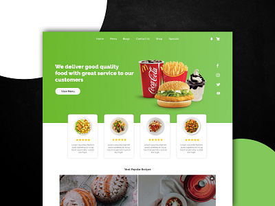Food Website Design design food photoshop web design website design