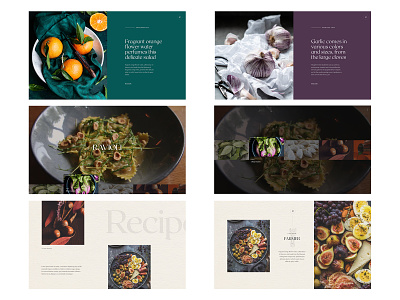 Recipes design ui web website