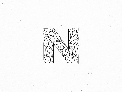 Letter N graphicdesign letter lettermark line lineart linework logo vector