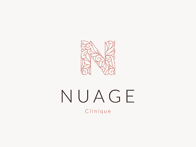 NUAGE branding design graphicdesign letter line lineart linework logo soft vector