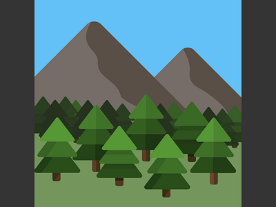 Snowy mountains adobe illustrator aftereffects animation motion vector