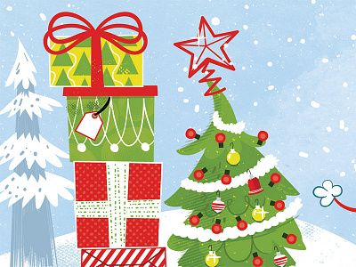 Christmas detail christmas holidays illustration packages presents texture vector