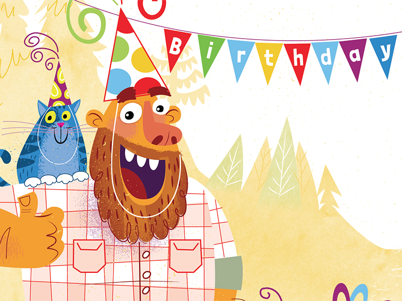 Happy Birthday Bearded Man By Josh Cleland On Dribbble