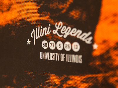 Illini Legends design diazmunoz eduardo graphic illini illinois legends printing screen university