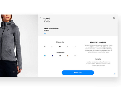 Sportshop Product Page app design ecommerce product page studio rana ui uiux uiuxdesign user interface