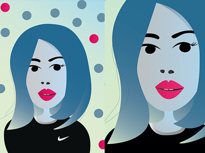 Mrs. DOT colors dot dots eye girl girlillustration illustration lips nike portrait vector