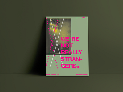 Poster colors green pink poster design posterdesign strangers vector