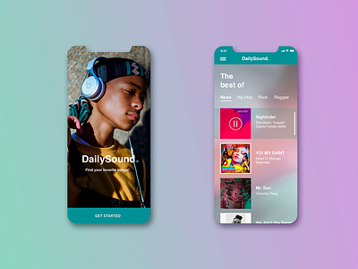 Mobile music app app application iphone iphone8 mobileapp mobileappdesign sketch song sound ui uidesign ux