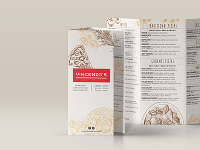 Vincenzos trifold menu