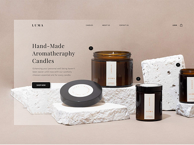 Luma Candles appdesign branding design ecommerce homepage landing page minimal premium ui user experience userinterface ux webdesign