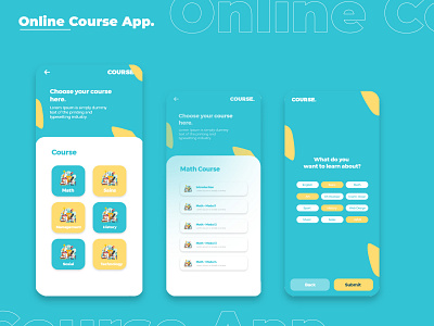 UI Online Course App app design ui