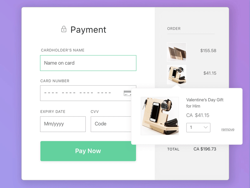 Payment Screen & Summary
