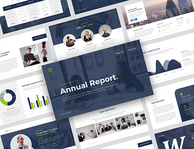Annual Report Presentation Template agency annual report branding business company company profile corporate finance market marketing personal branding pricing table project proposal report seo analysis startup statistics swot analysis