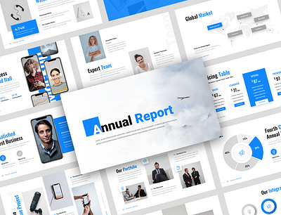 Annual Report Presentation Template agency annual report brand identity branding business company profile corporate creative ecommerce finance personal branding planning portfolio project proposal social media startup swot technology trendy