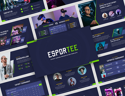 Esportee – Esport Gaming Presentation Template american football branding champions league championship club competition cup e sport gamer match mobile gaming online gaming portfolio professional soccer sport stream tournament video game world cup