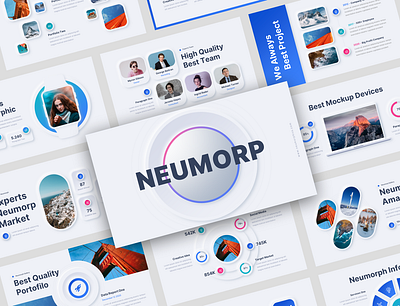 Neumorph - Neumorphic Corporate Business Presentation Template 2021 brand identity branding business chart company profile consulting corporate creative design ecommerce infographic mockup neumorphic neumorphic design personal branding project startup trendy trendy design