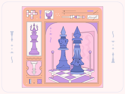 Figures 2 chess color inspiration color palette color scheme colorful illustrator tiles vector art vector illustrator vectorart