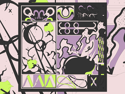 Toxin art color palette contemporary illustration contrast dark dark art digital art digital illustration graphic art illustrator neon symbolism symbols toxic vector vector art vectorart visual art