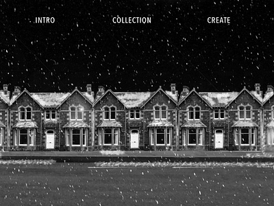 Snowy street design photoshop ui webdesign website