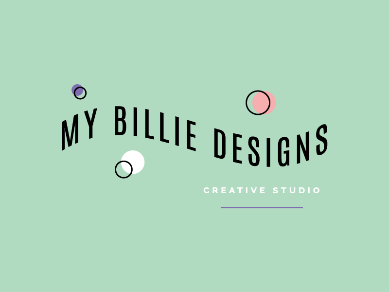 Logo design for My Billie Designs (my design studio) branding playful design logo design