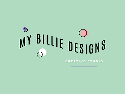 Logo design for My Billie Designs (my design studio) branding logo design playful design