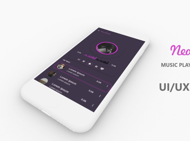 NEON MUSIC PLAYER by Surya s on Dribbble