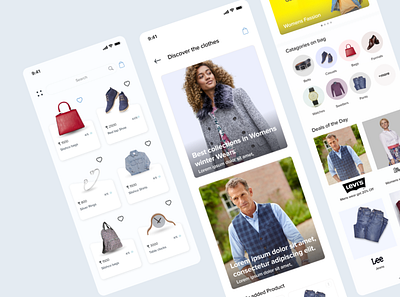 ecommerce app UI app design ui ux