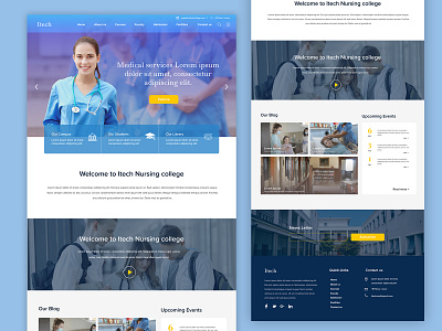 medical institute website design institution institutional medical nursing institute website ui ux web web design website