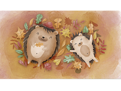 Cute animal characters bundle - Hedgehogs