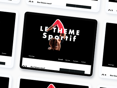 Template Sport animation app branding design flat identity illustration interface ipad le site francais template typogaphy typography ui uiux ux vector web website