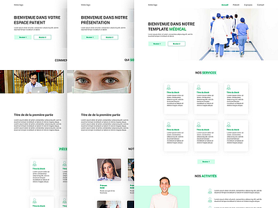 Template medical app branding design identity illustration interface le site francais medical template templates typogaphy ui uiux ux design website