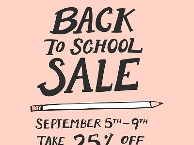 Back To School hand lettering illustration