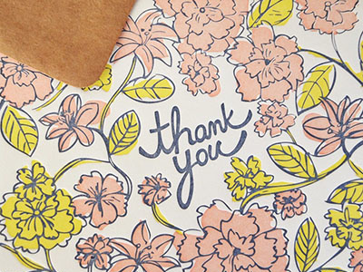 hand lettering + florals florals hand lettering letterpress stationery