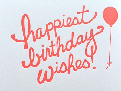 birthday lettering! hand lettering letterpress