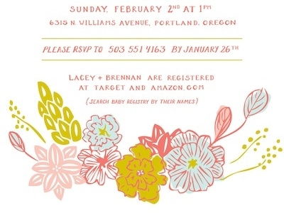 baby shower invite (part 2) baby shower floral illustration hand lettering