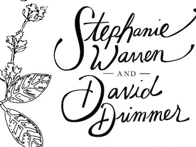 stephanie + dave wedding florals illustration invite lettering wedding