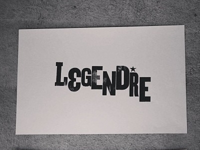 Legendre 2013 aiga design ranch last name letterpress