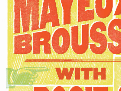 Mayeux & Broussard Gig Poster austin frank gig mayeux broussard poster texas