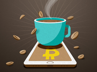 Digital Coffee coffee cup design digital illustration vector