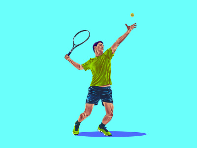 The Serve design digital art illustration photoshop serve tennis tennis player