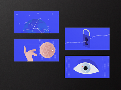 Data Privacy + Biometrics brand illustration branding design illustration onfido vector