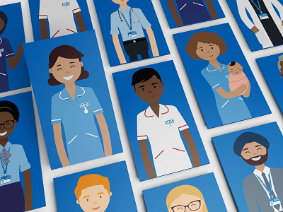 Character illustration system for NHS Professionals