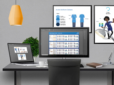 Character illustration system for NHS Professionals brand illustration branding character design design illustration illustration system vector