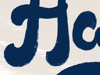 Logo process - Scanned & Flattened blue fun logo script sketchy