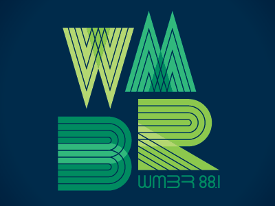 WMBR Rnd 3 geometric lettering radio