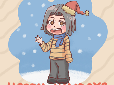 yumi xmas animeart cartoon chibi christmas christmas art commission open digitalart drawing happyholidays illustration illustration art merry christmas oc original character