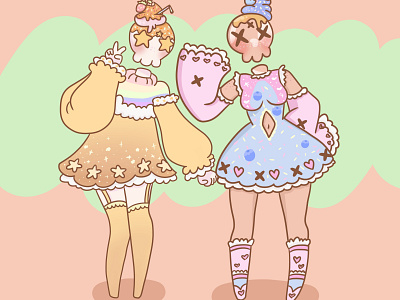 pastel characters