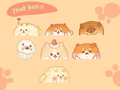 yeast ken cartoon chibi commission commission open cute design digital artwork illustration illustration art kawaii sticker design yeast ken